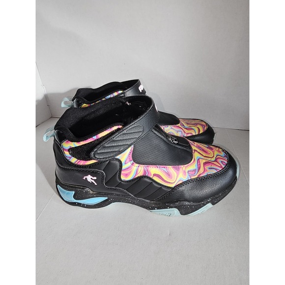 And1 Other - AND1 Boys Basketball Shoes Size 5 Black Multicolor High Top‎ Zip Strap